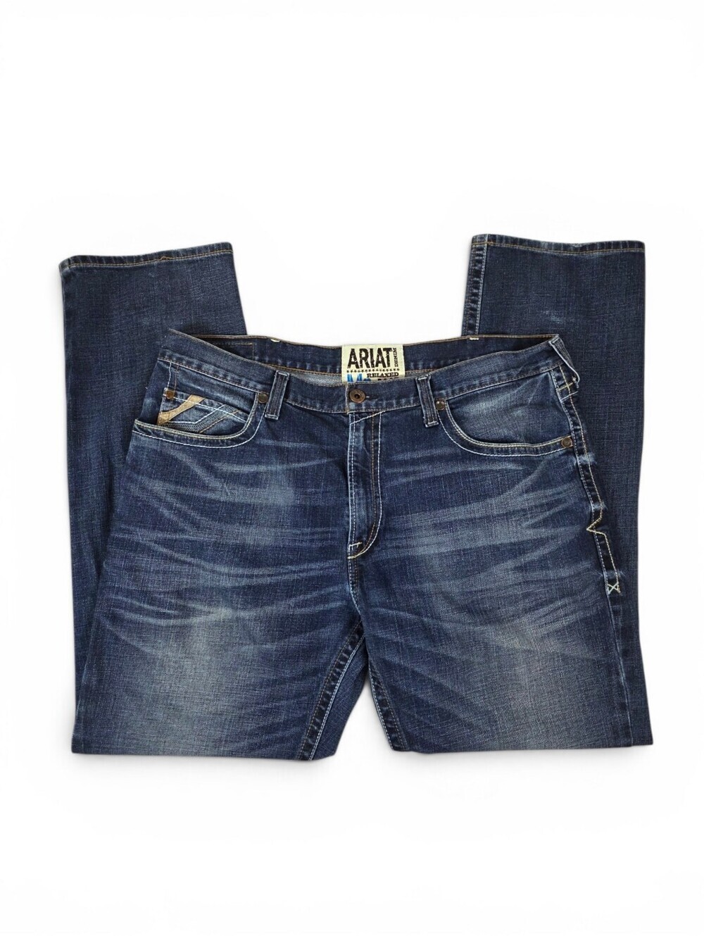 Ariat M2 Relaxed Boot Cut Jeans Men's 40x34 Medium Wash Stretch Western Ranch